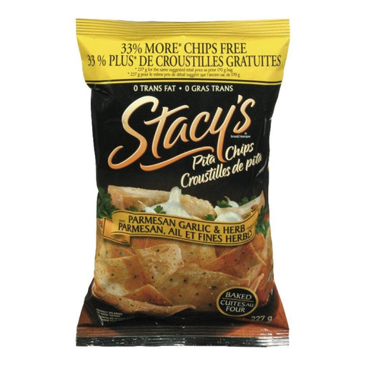 STACY'S CROUSTILLES DE PITA PARMESAN, AIL ET FINES HERBES 227 G