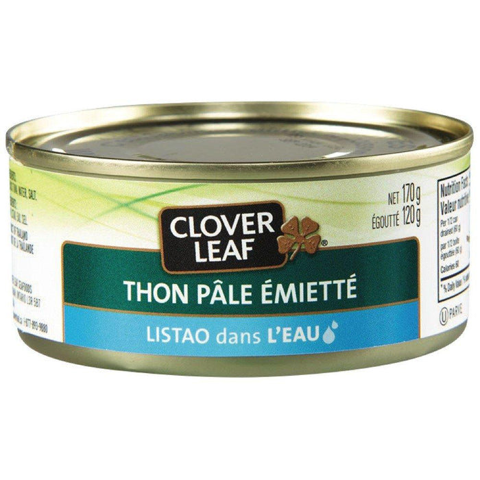 CLOVERLEAF THON PÂLE ÉMIETTÉ DANS L'EAU 170 G