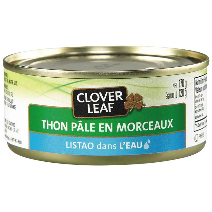 CLOVERLEAF THON PÂLE MORCEAUX DANS L'EAU 170 G