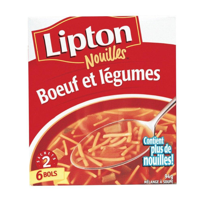 LIPTON SOUPES BOEUF ET NOUILLES 94 G