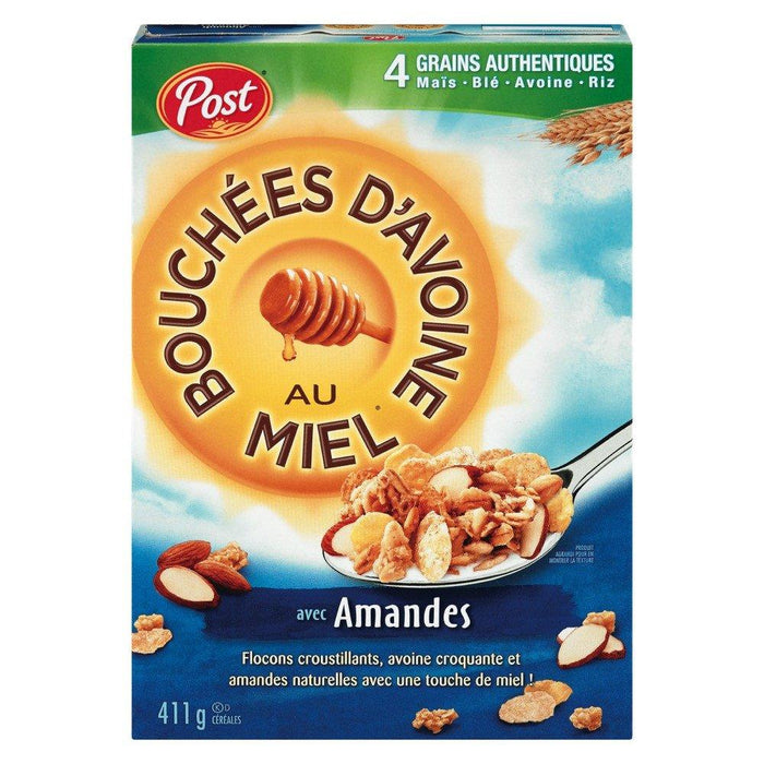 POST ALMOND HONEY BUNCHES OATS CEREAL 411 G
