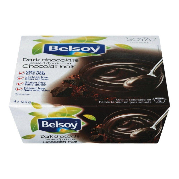 BELSOY DESSERT CHOCOLAT NOIR 4 x 125 G