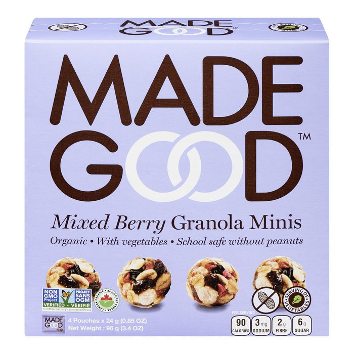 MADE GOOD MINI BARRES GRANOLA BAIES 4X24G