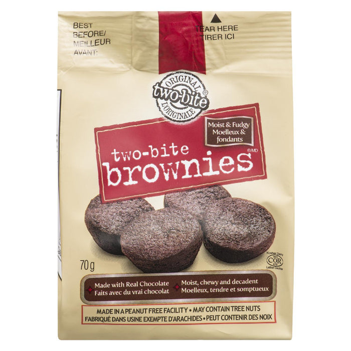 TWO BITE BROWNIES MOIST FUDGY 70 G