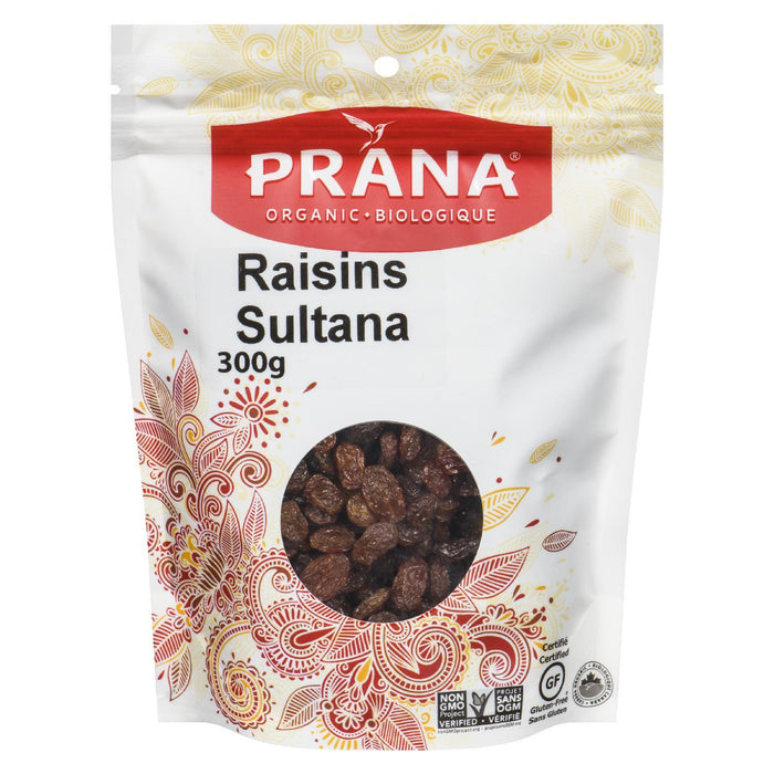 PRANA RAISINS SULTANA ORGANIC 300 G