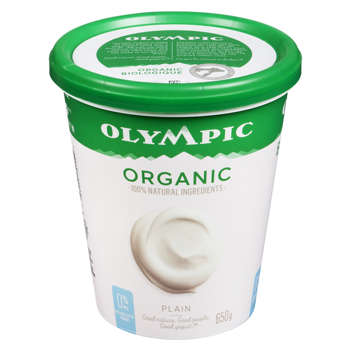 OLYMPIC ORGANIC YOGURT 0%MF PLAIN 650 G