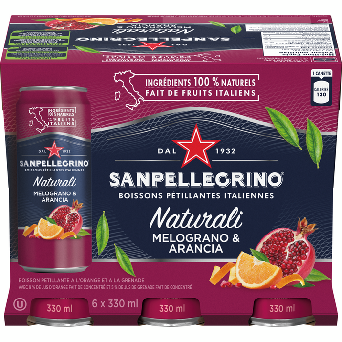 SAN PELLEGRINO BEVERAGE MELOGRANO & ARANCIA 6 x 330 ML