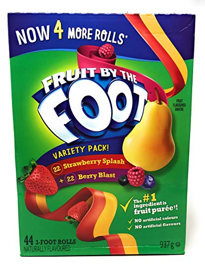 BETTY CROCKER FRUIT BY THE FOOT SNACKS VARIETY PACK, 44UN