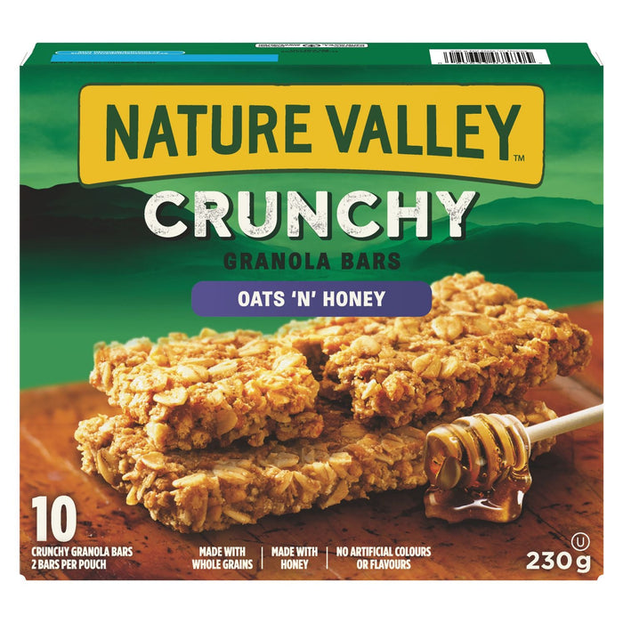 NATURE VALLEY, AVOINE CROQUANTE MIEL, 10 PACK 230G