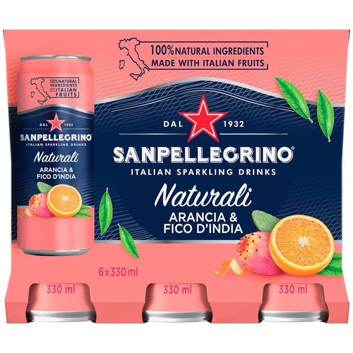 SAN PELLEGRINO BEVERAGE ARANCIA & FICO D'INDIA 6 x 330 ML