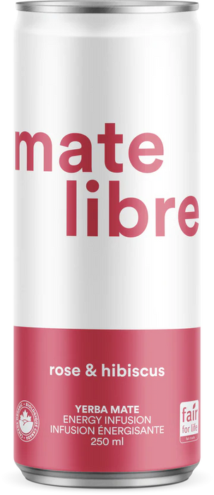 MATE LIBRE, YERBA MATE ROSE &amp; HIBISCUS, 250ML