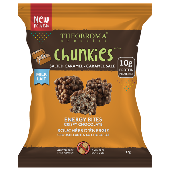 THEOBROMA CHUNKIES ENERGY BITES CARAMEL, 12 X 37G