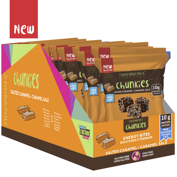 THEOBROMA CHUNKIES ENERGY BITES CARAMEL, 12 X 37G