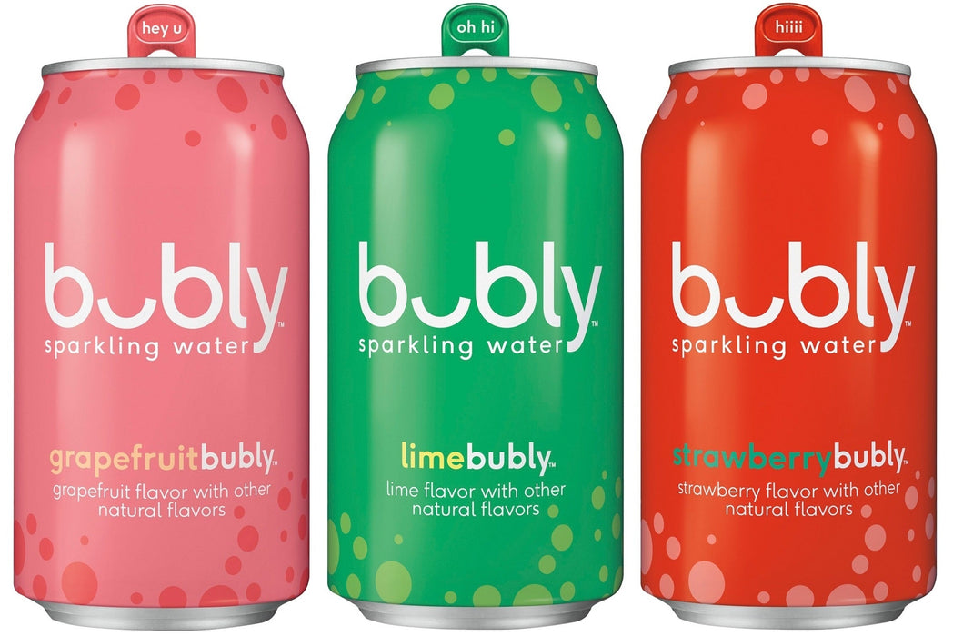 BUBLY, SPARKLING WATER VARIETY, 24 x 355 ML