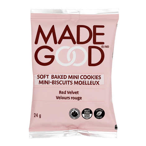 MADE GOOD, MINI BISCUITS EN VELOURS ROUGE CUITS, 32 X 24 G