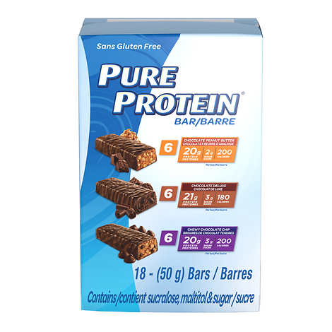 PURE PROTEIN BAR, VARIETY PACK 18 X 50G