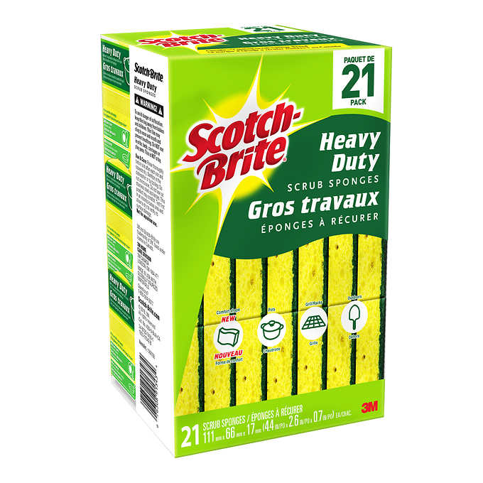 3M SCOTCH BRITE SCRUB SPONGE HEAVY DUTY, PACK OF 21