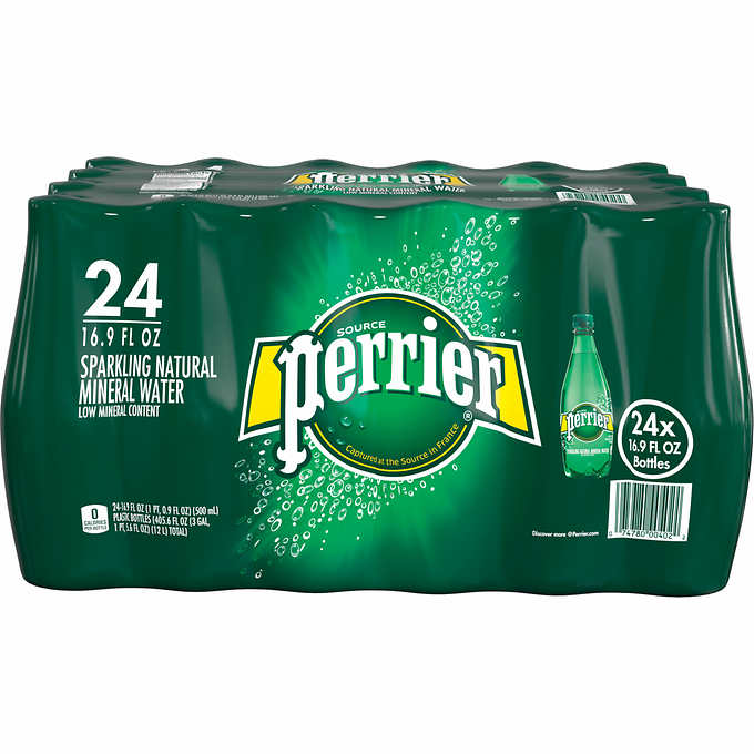 PERRIER CARBONATED MINERAL WATER, 24 X 500 ML