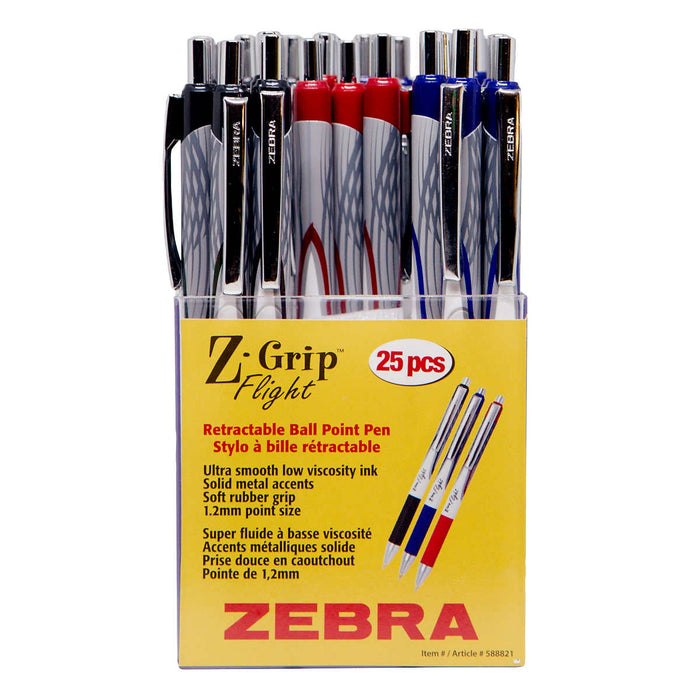 ZEBRA, Z-GRIP FLIGHT PENS , 25 UNITS