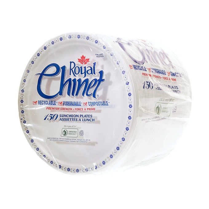 ROYAL CHINET LUNCHEON PAPER PLATES 8 3/4, PACK OF 150 UN