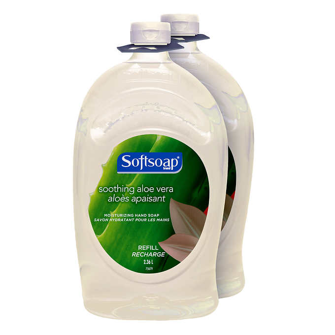 SOFTSOAP RECHARGE SAVON MAINS APAISANT ALOE VERA, 2 X 2,36L