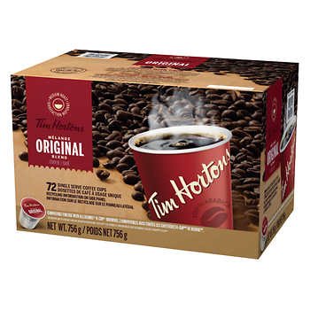 TIM HORTONS SINGLE-SERVE COFFEE K-CUP PODS, PACK OF 72