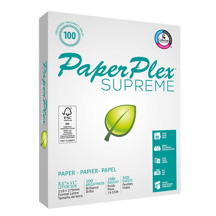 PAPERPLEX, WHITE LETTER SIZE COPY PAPER 8.5 x 11, 5000 SHEETS