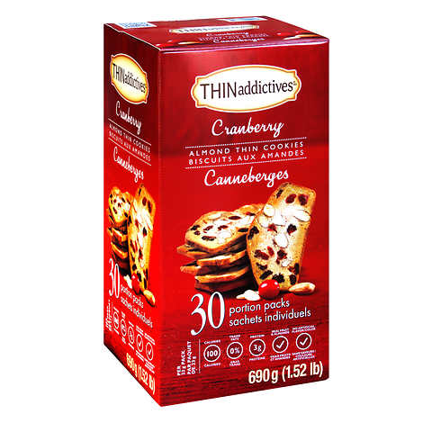 THINADDICTIVES, CRANBERRY ALMOND THIN COOKIES, 690 G